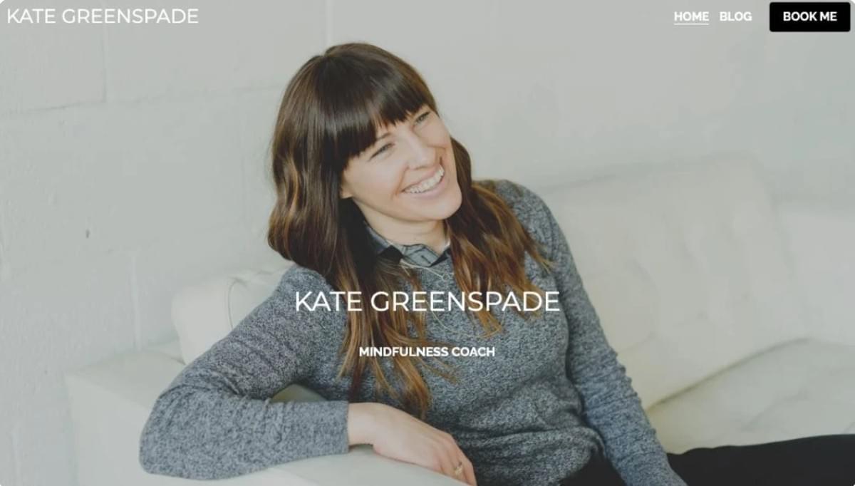 Sjabloon voor mindfulnesscoach van Strikingly