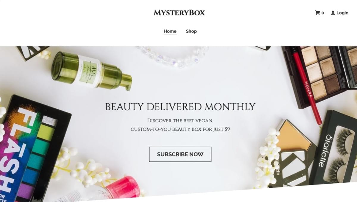 Modelo de Caixa Misteriosa da Strikingly