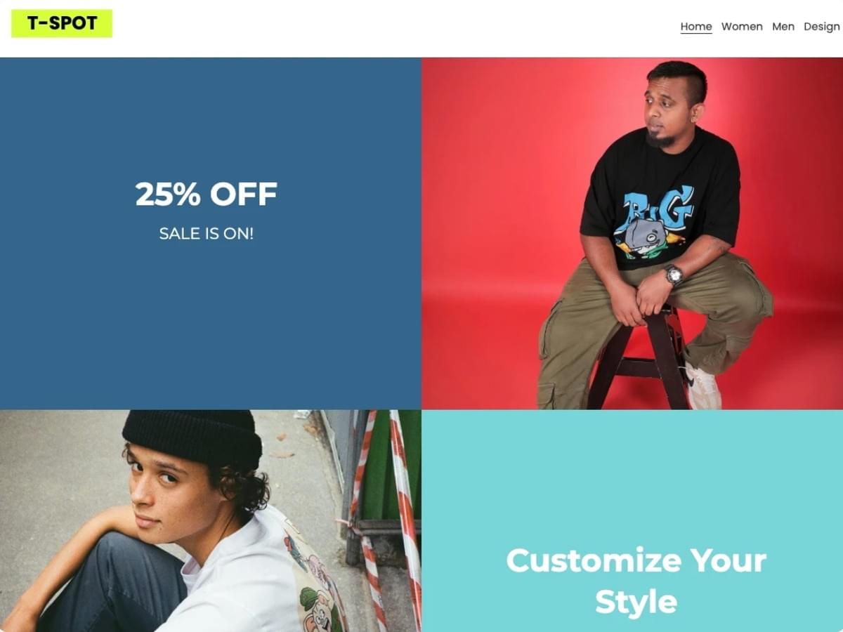 T-Spot Sjabloon van Strikingly