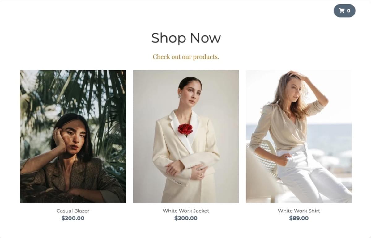 Perspective Online Store Sjabloon van Strikingly