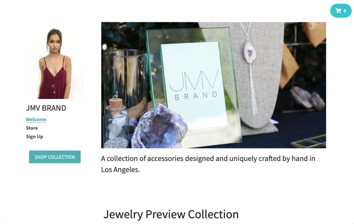 Sauberer Store-Template von Strikingly