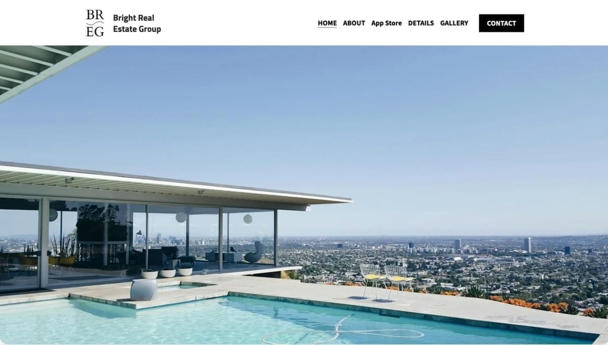 Hill Crest Immobilienvorlage von Strikingly