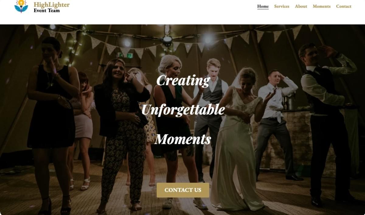 Modelo de Destaque da Strikingly