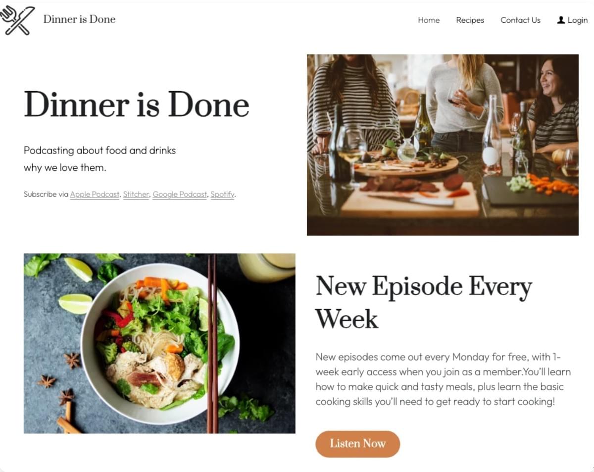 Dinner is Done Sjabloon: Benut Aantrekkelijke Inhoud