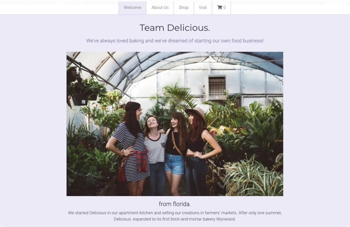 Minimal Template von Strikingly