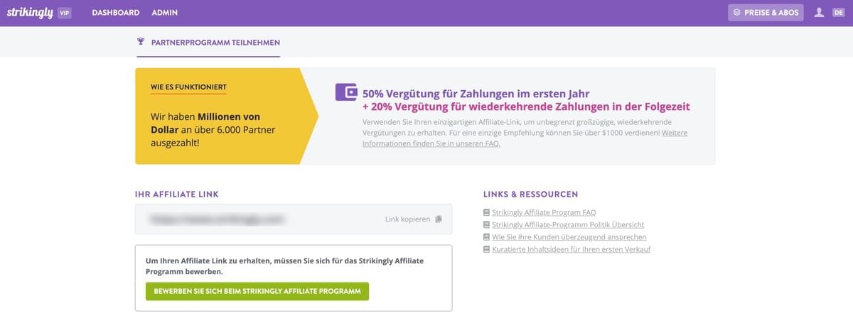 Strikingly Affiliate-Marketing