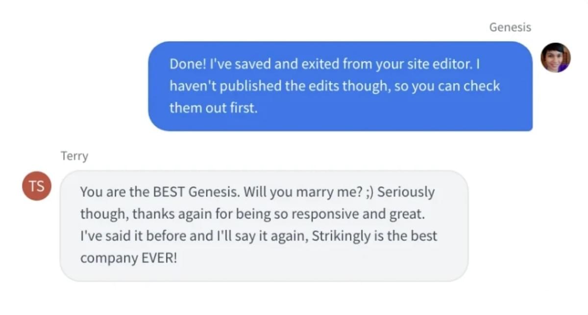 Strikingly Live Chat