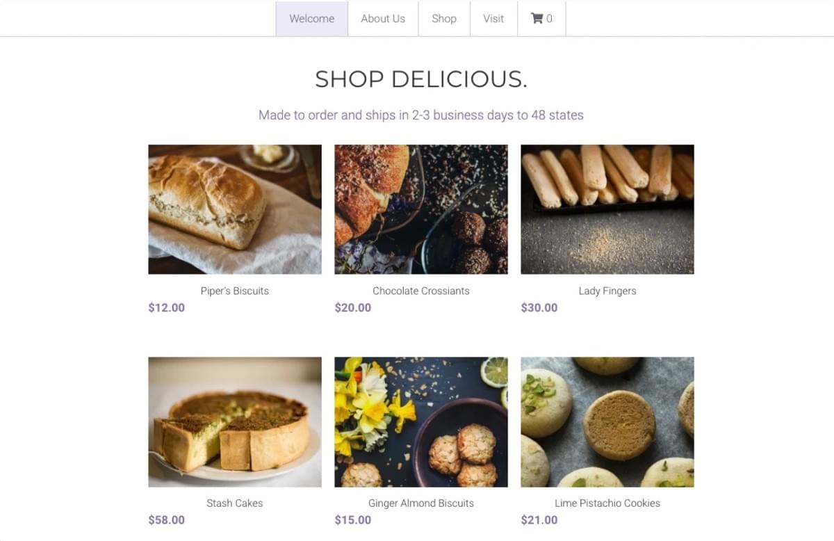 Minimal Store Template van Strikingly