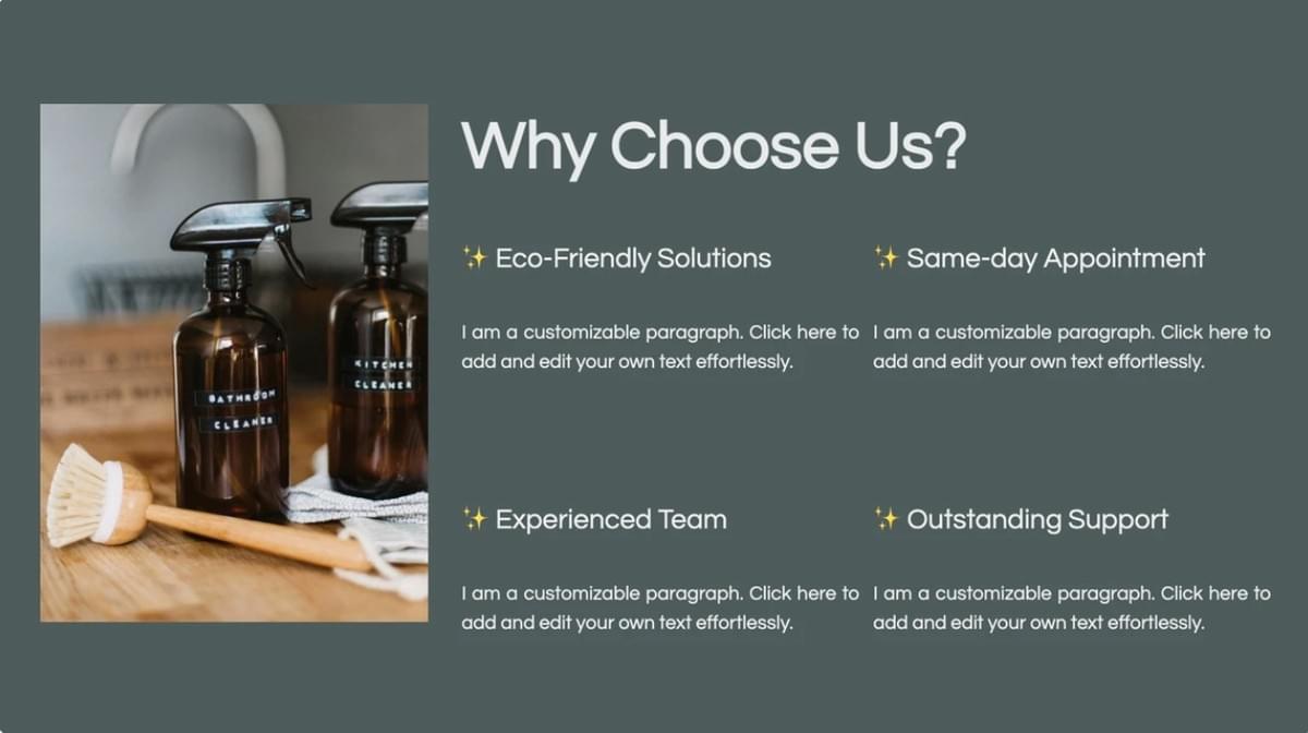 GreenClean-Vorlage von Strikingly