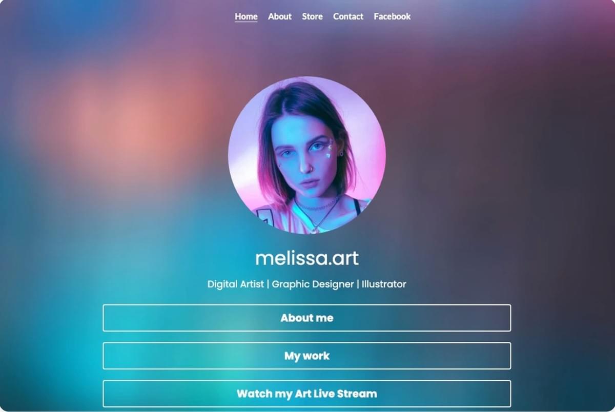 Melissa.Art Sjabloon van Strikingly