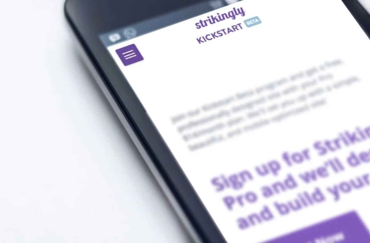 Página de FAQ do Programa Kickstart da Strikingly
