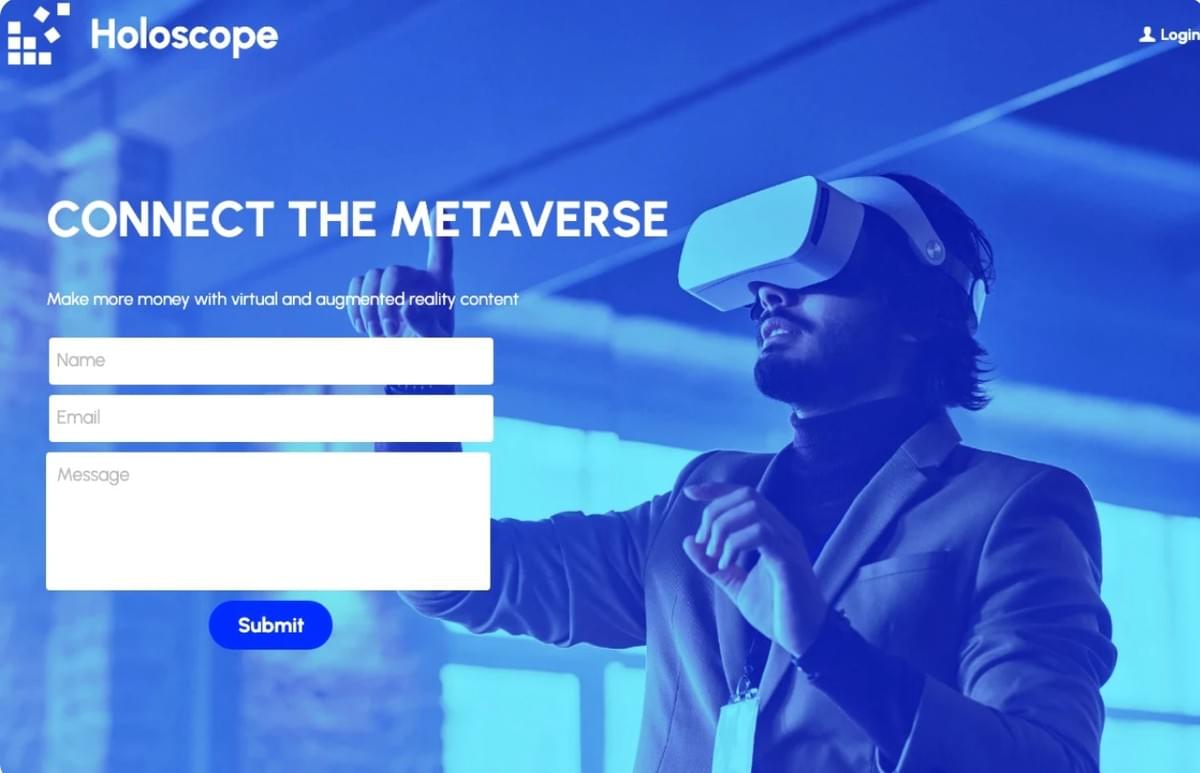 Holoscope-sjabloon van Strikingly