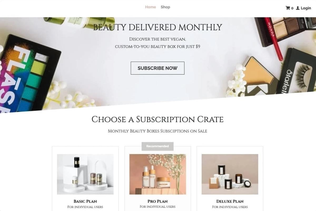 MysteryBox-sjabloon van Strikingly