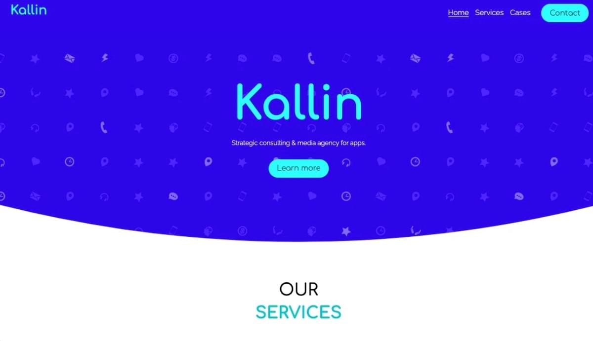 Kallin Sjabloon van Strikingly