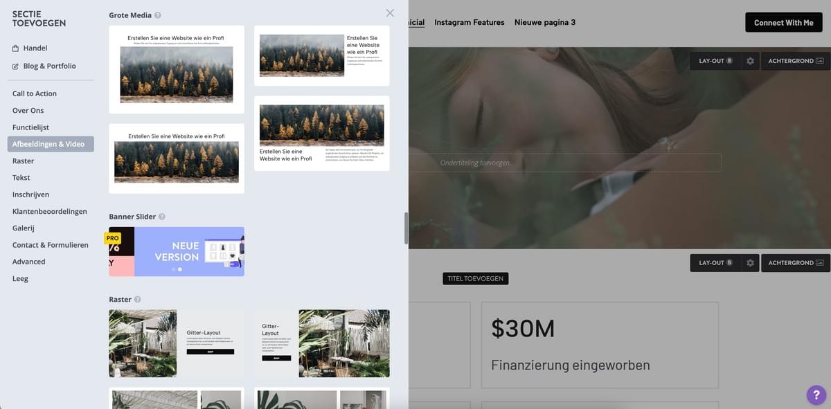 Hoe voeg je een vectorafbeelding toe aan een Strikingly-website - Voeg een afbeeldingsonderdeel toe