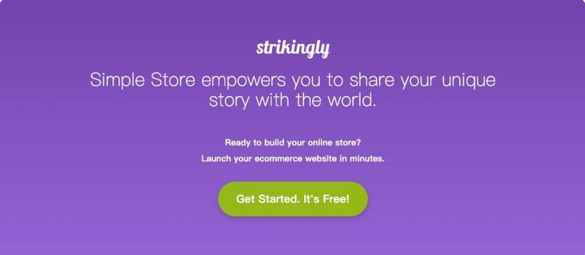 Recurso de E-commerce da Strikingly