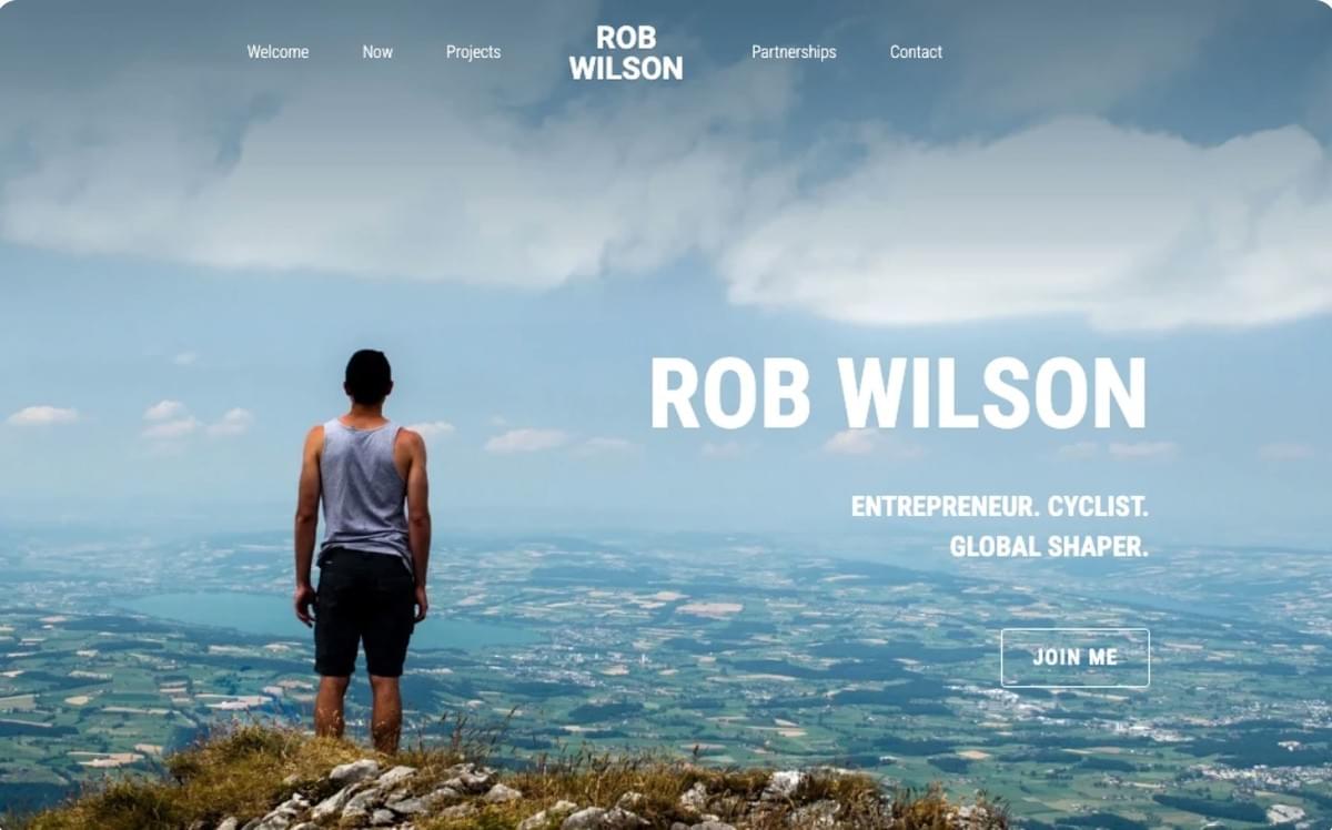 Helder sjabloon van Strikingly