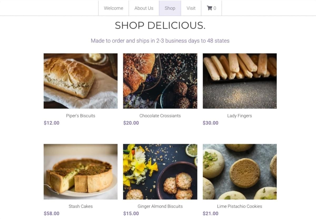 Minimales Shop-Template
