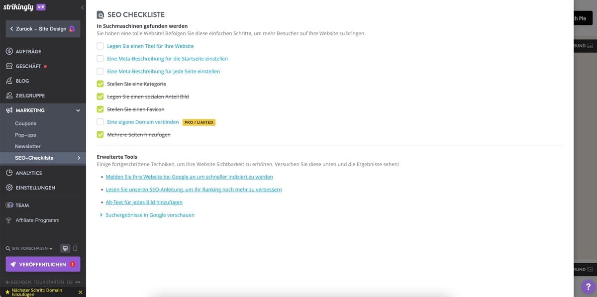 So steigern Sie den E-Commerce-Umsatz mit Strikingly – Nutzen Sie SEO-Techniken 