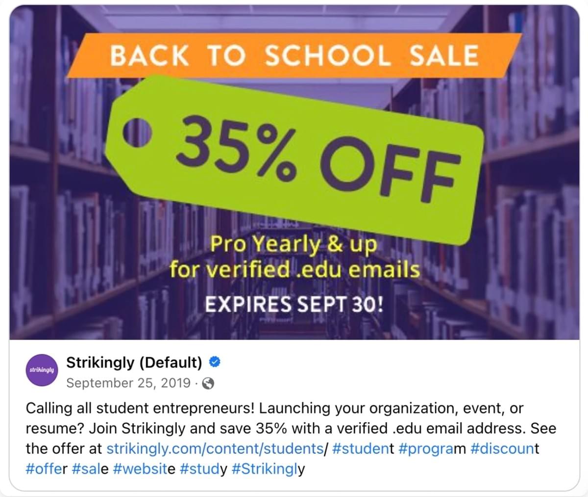 Strikingly Student Coupon