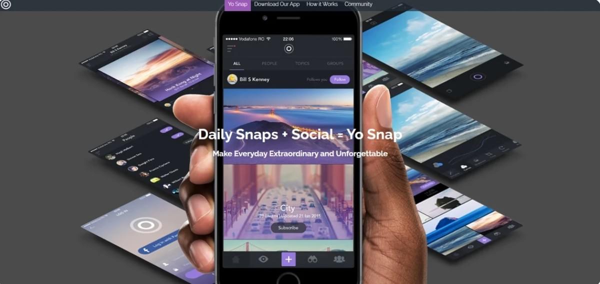 Snap Sjabloon van Strikingly