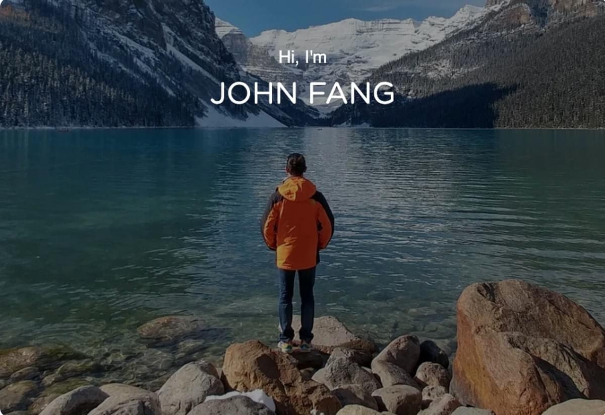 Alojamento de sites com a Strikingly: John Fang
