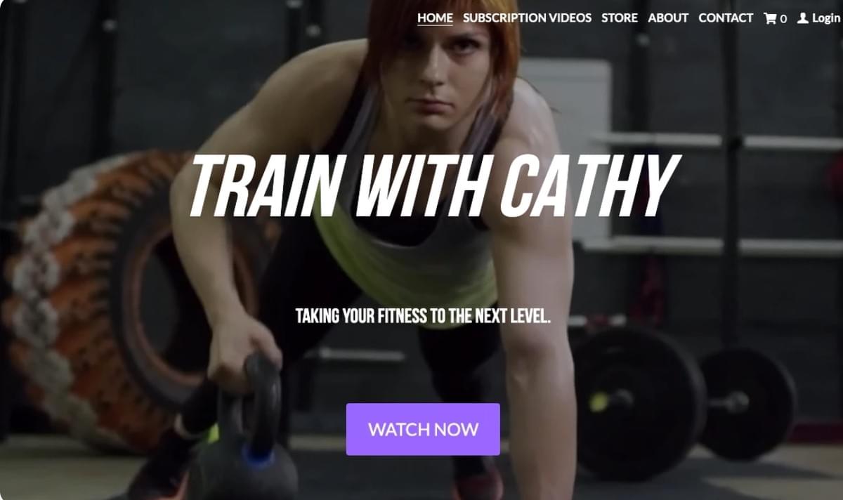 Train met Cathy Template van Strikingly