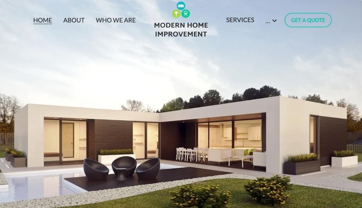 Modern Home Business Website-Vorlage von Strikingly
