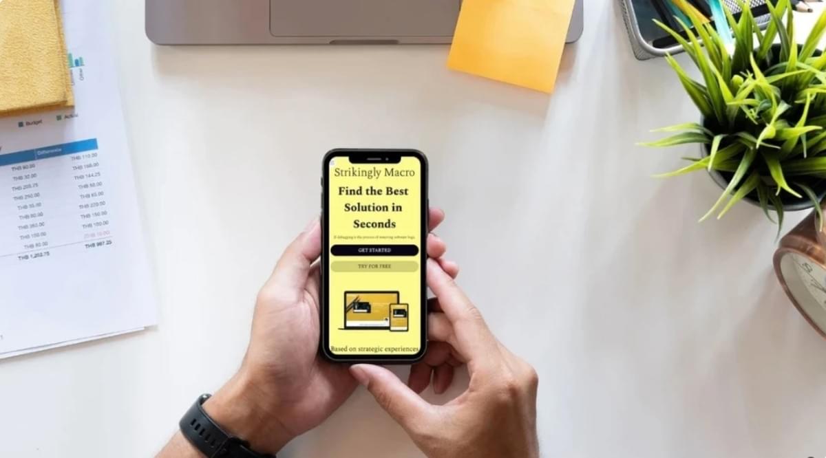 Macro-sjabloon op mobiel apparaat