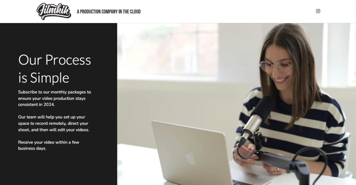 Promover a comunicação e o feedback: Site da Flimkk