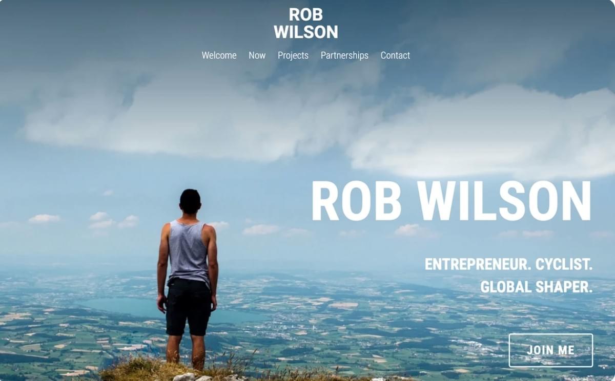 Bright Template van Strikingly