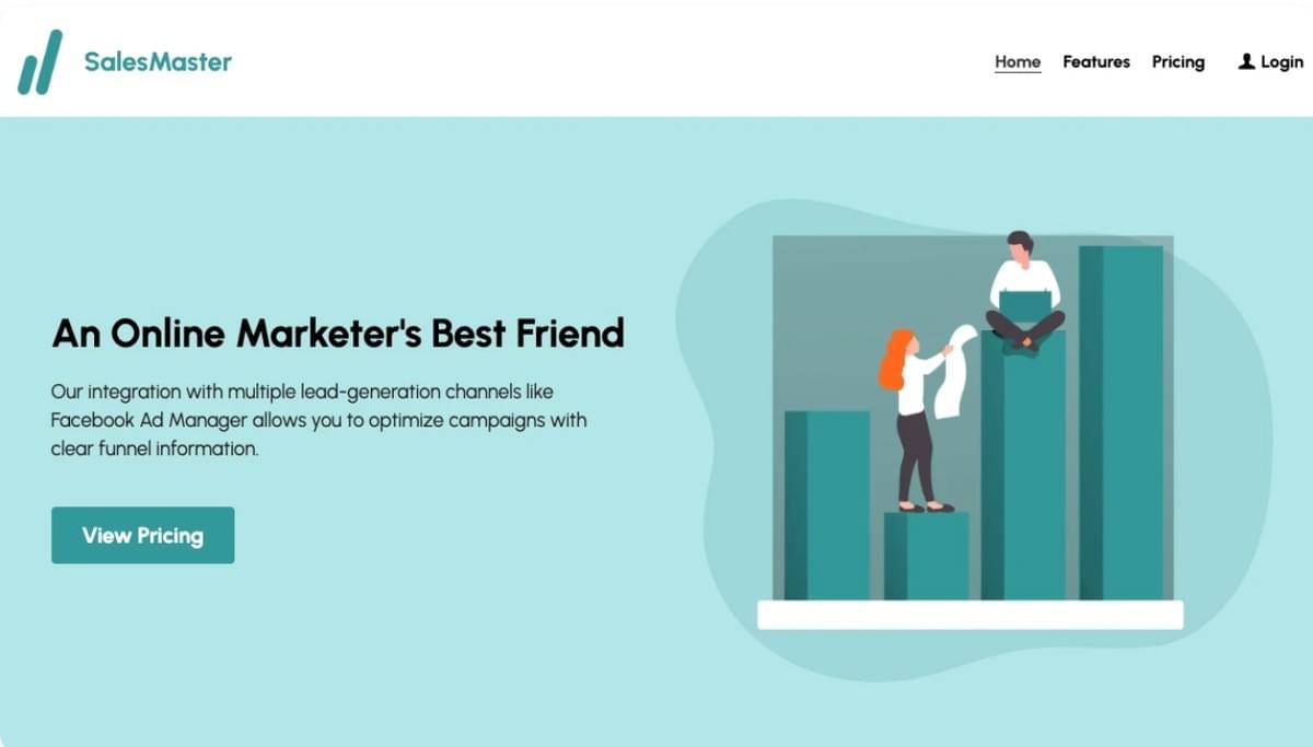 SalesMaster-Vorlage von Strikingly