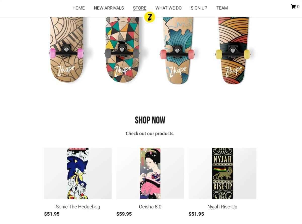 Zikape Online-Shop-Vorlage