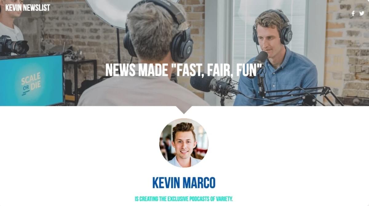 Modelo de Podcast da Strikingly