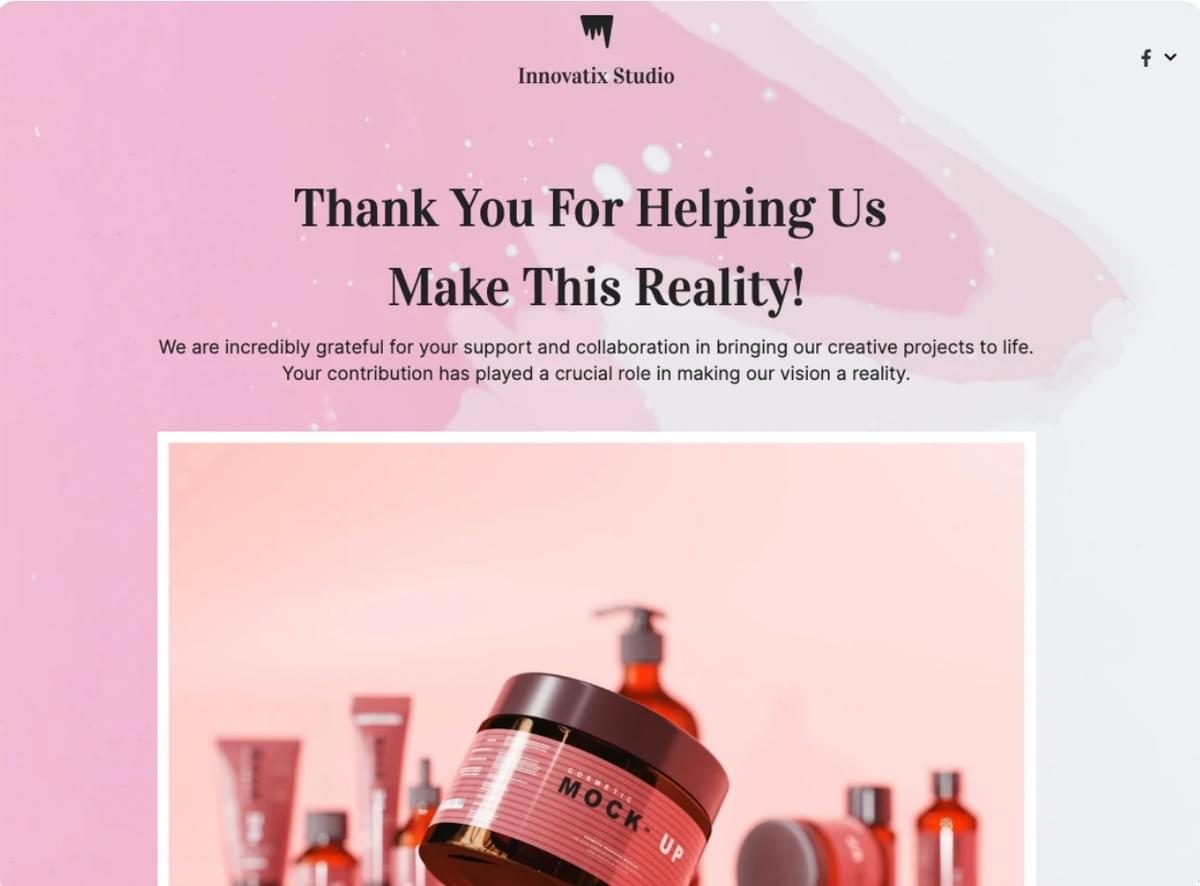 Template de Página de Apresentação do Innovatix Studio