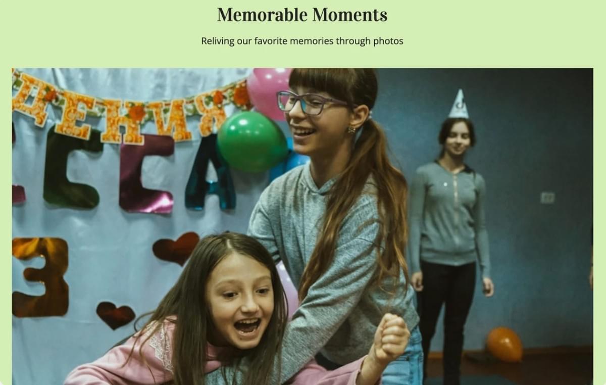 Website voor familiefotografie