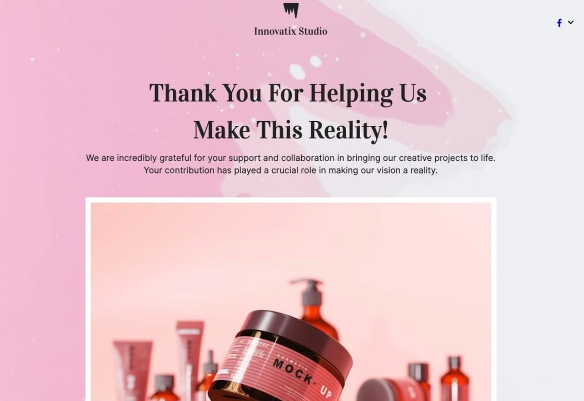 Innovatix Studio Template van Strikingly