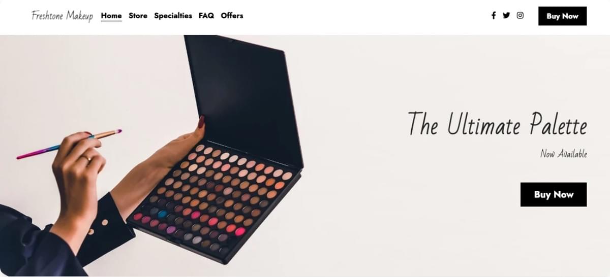 Loja Online de Maquiagem Freshtone da Strikingly