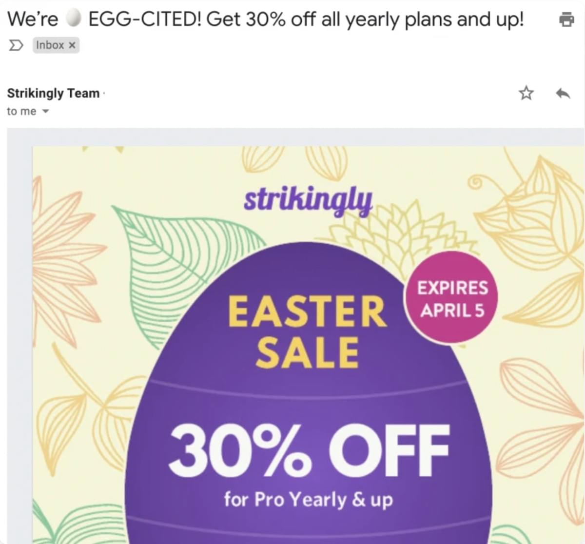 E-mail de venda impressionante