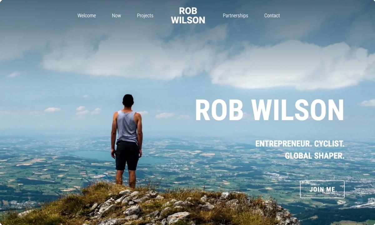 Bright Template van Strikingly