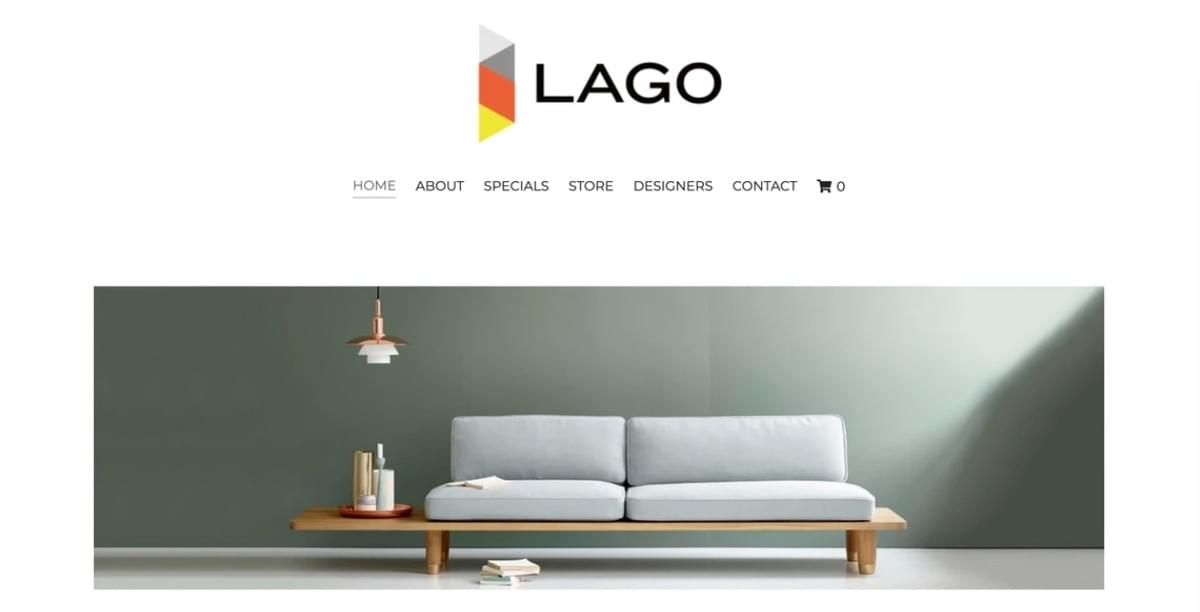 Lago Sjabloon van Strikingly