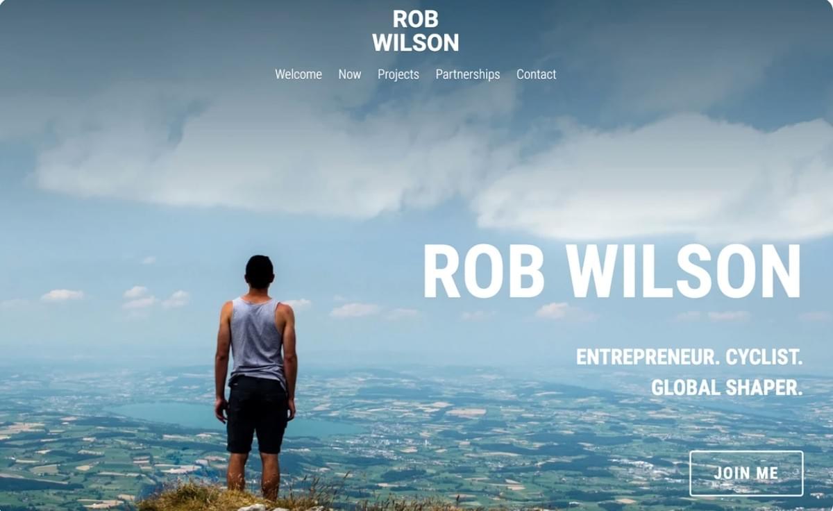 Modelo Brilhante da Strikingly