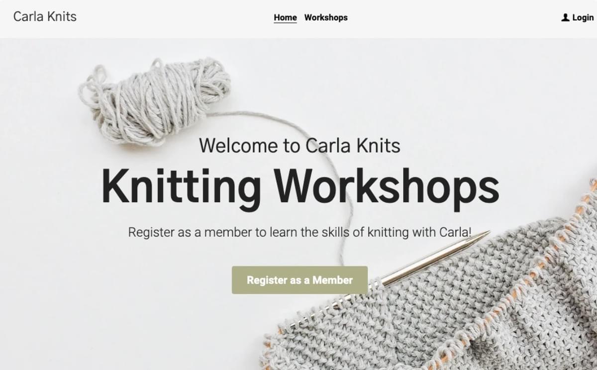 Carla Knits Sjabloon van Strikingly