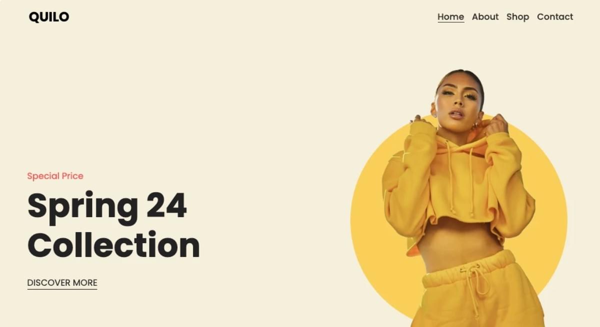 Template Quilo da Strikingly