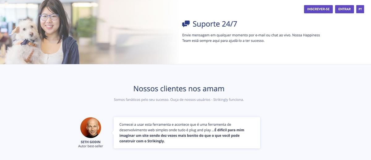 Chat Strikingly 24/7