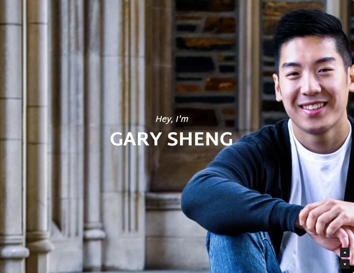 Alojamento de sites da Strikingly: Gary Sheng