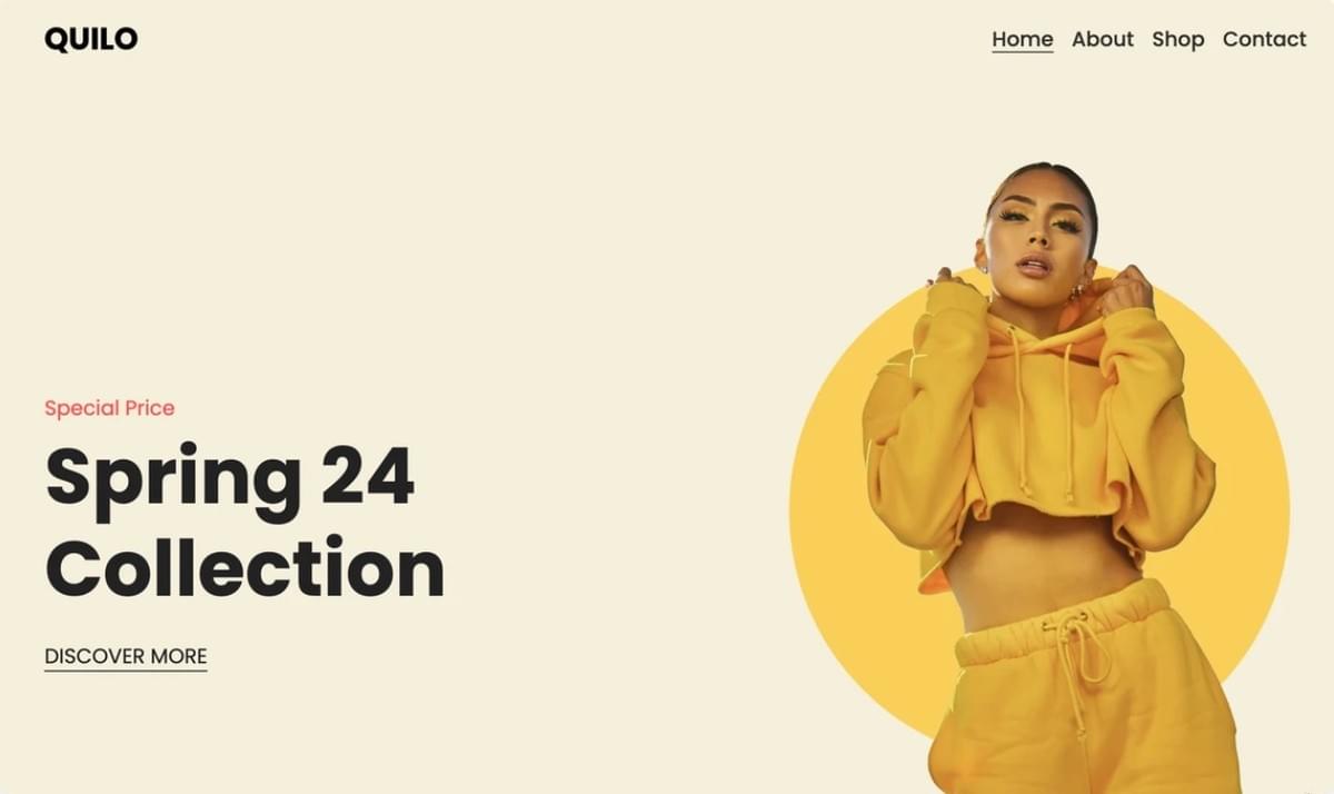 Modelo Quilo da Strikingly