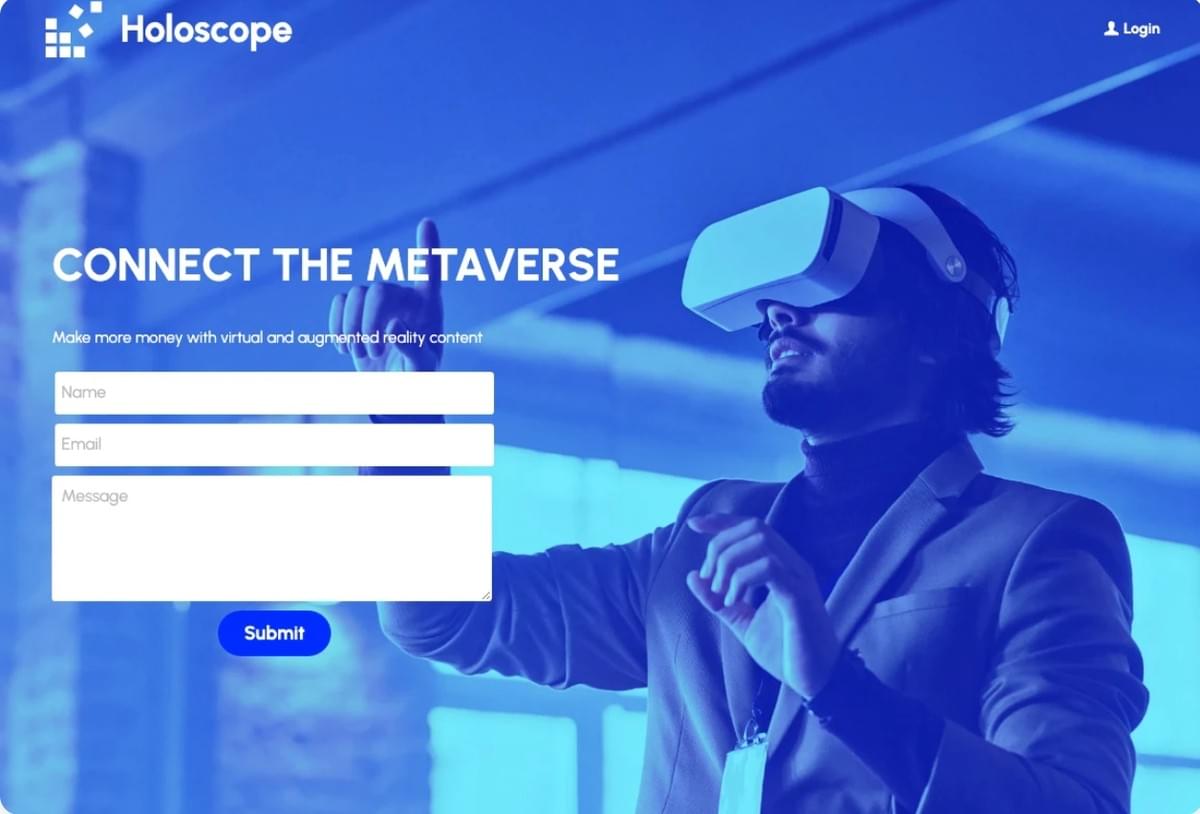 Holoscope Sjabloon van Strikingly