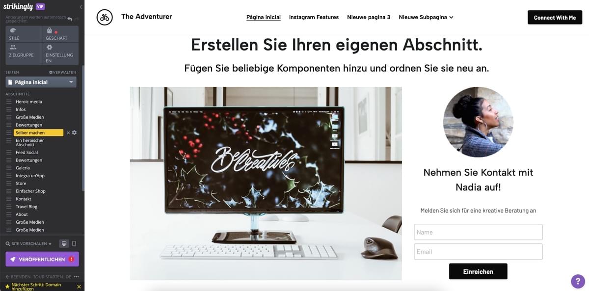 Verbessern Sie Ihr Webdesign mit Strikingly
