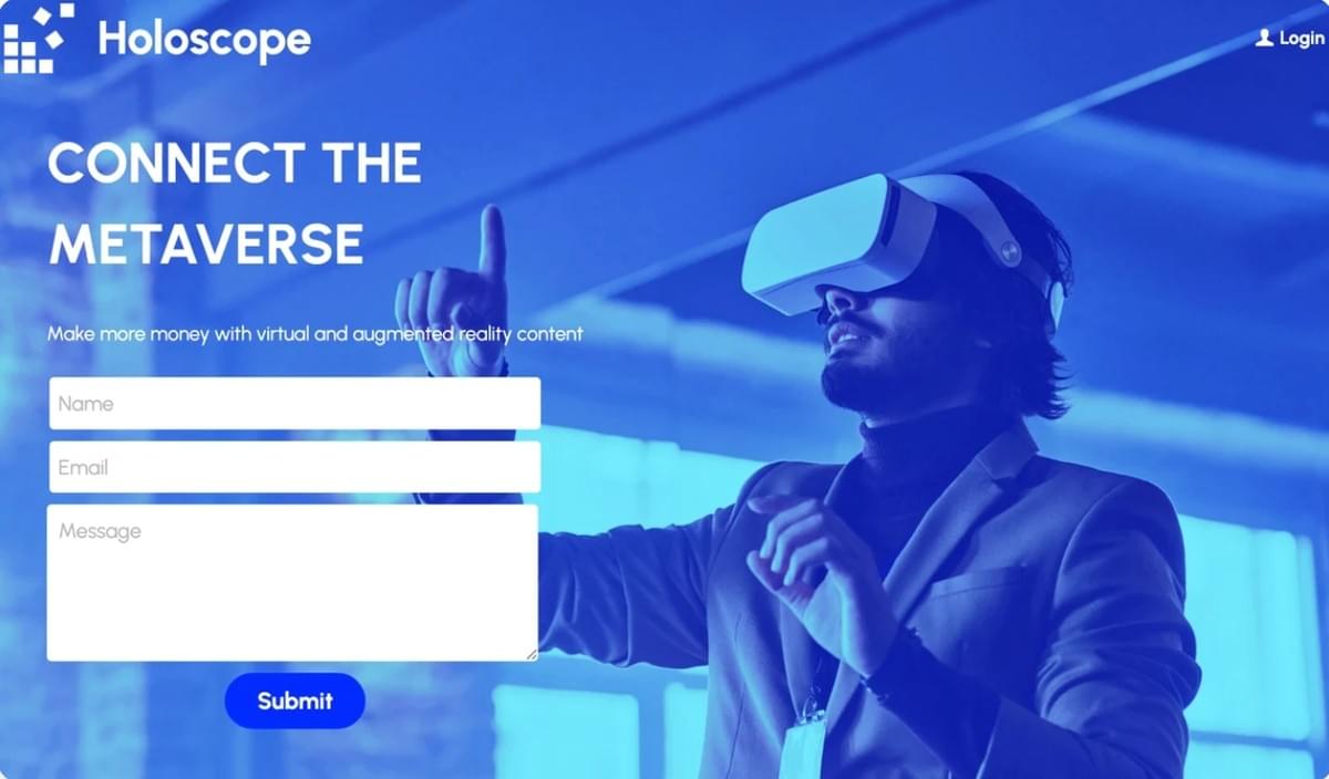 Holoscope Sjabloon van Strikingly